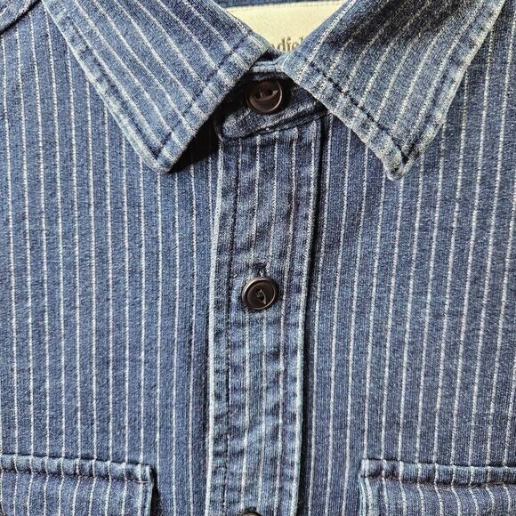Goodfellow & Co Shirt Blue Stripes Button Down Long Sleeve Shirt Mens Size S - Picture 4 of 9